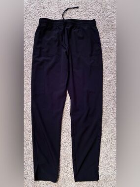 Women's L Scrubaid Performance Scrub Pants Skinny Leg Black Cargo Pockets